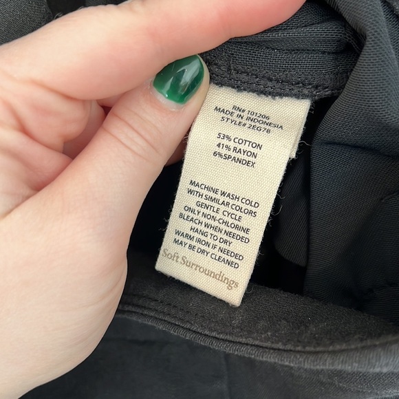 NWT Soft Surroundings Superla Pull On Straight Leg Pants - Picture 7 of 7